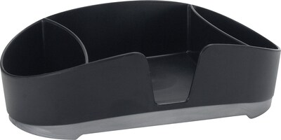 Storex Iceland Durable Plastic Paperclip Holder, 2.125 x 6.75 x 3.875, Black (00113B06C)