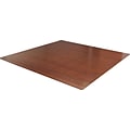 Anji Mountain Roll-Up Bamboo Chair Mat, Rectangular, 48 x 42, Dark Cherry