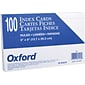 Oxford Lined Index Cards, 5" x 8", White, 100 Cards/Pack (OXF51)