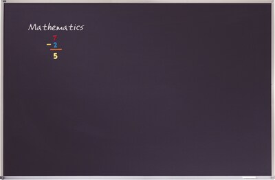 Quartet Porcelain Black Chalkboard, Magnetic, Silver Aluminum Frame, 4W x 3H (PCA304B)