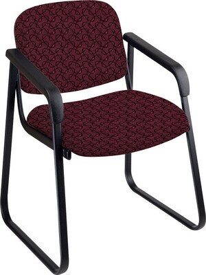 Office Star Custom Sled Base Guest Chair with Arms, Inferno