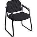 Office Star Custom Sled Base Guest Chair with Arms, Graphite