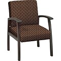 Office Star Custom Mahogany Finish Wood Guest Chair, Nugget