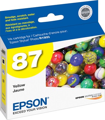 Epson T87 Ultrachrome Yellow Standard Yield Ink Cartridge