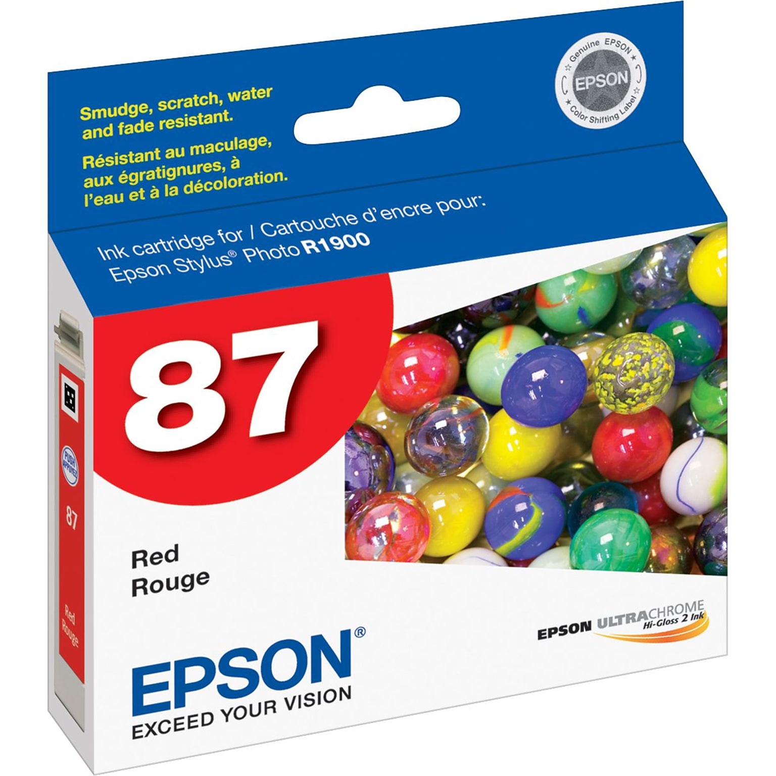 Epson T87 Ultrachrome Red Standard Yield Ink Cartridge