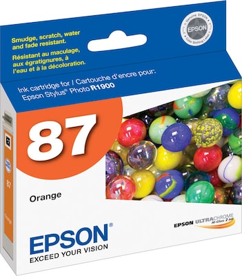 Epson T87 Ultrachrome Orange Standard Yield Ink Cartridge