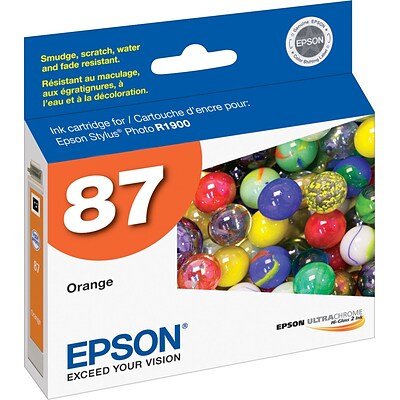 Epson T87 Ultrachrome Orange Standard Yield Ink Cartridge