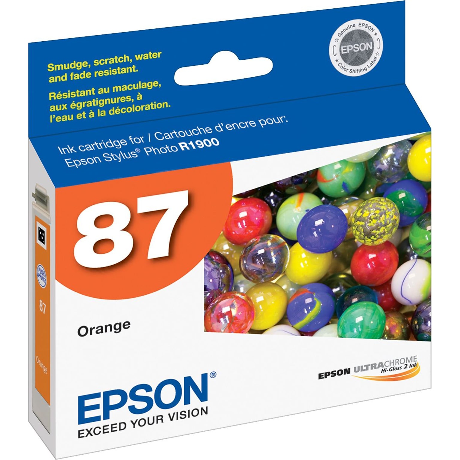 Epson T87 Ultrachrome Orange Standard Yield Ink Cartridge