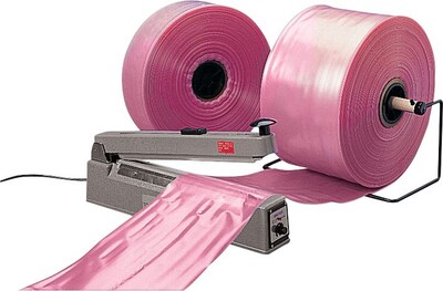 SI Products Poly Tubing, 4 x 750 Antistatic Tubing 4 mil, Pink, 1 Roll (12500)