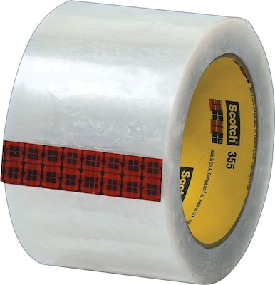 Scotch® 355 Hot Melt Packing Tape, 3.5 Mil , 2 x 55 yds., Clear, 36/Carton (T901355)