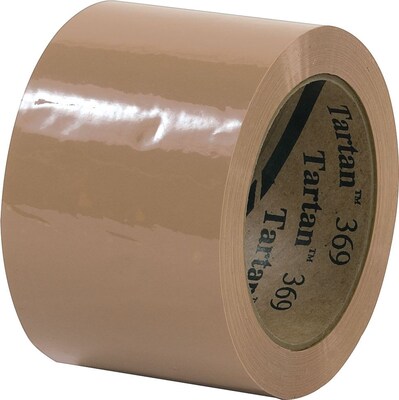 Tartan 369 Packing Tape, 3 x 110 yds., Tan, 24/Carton (T905369T)