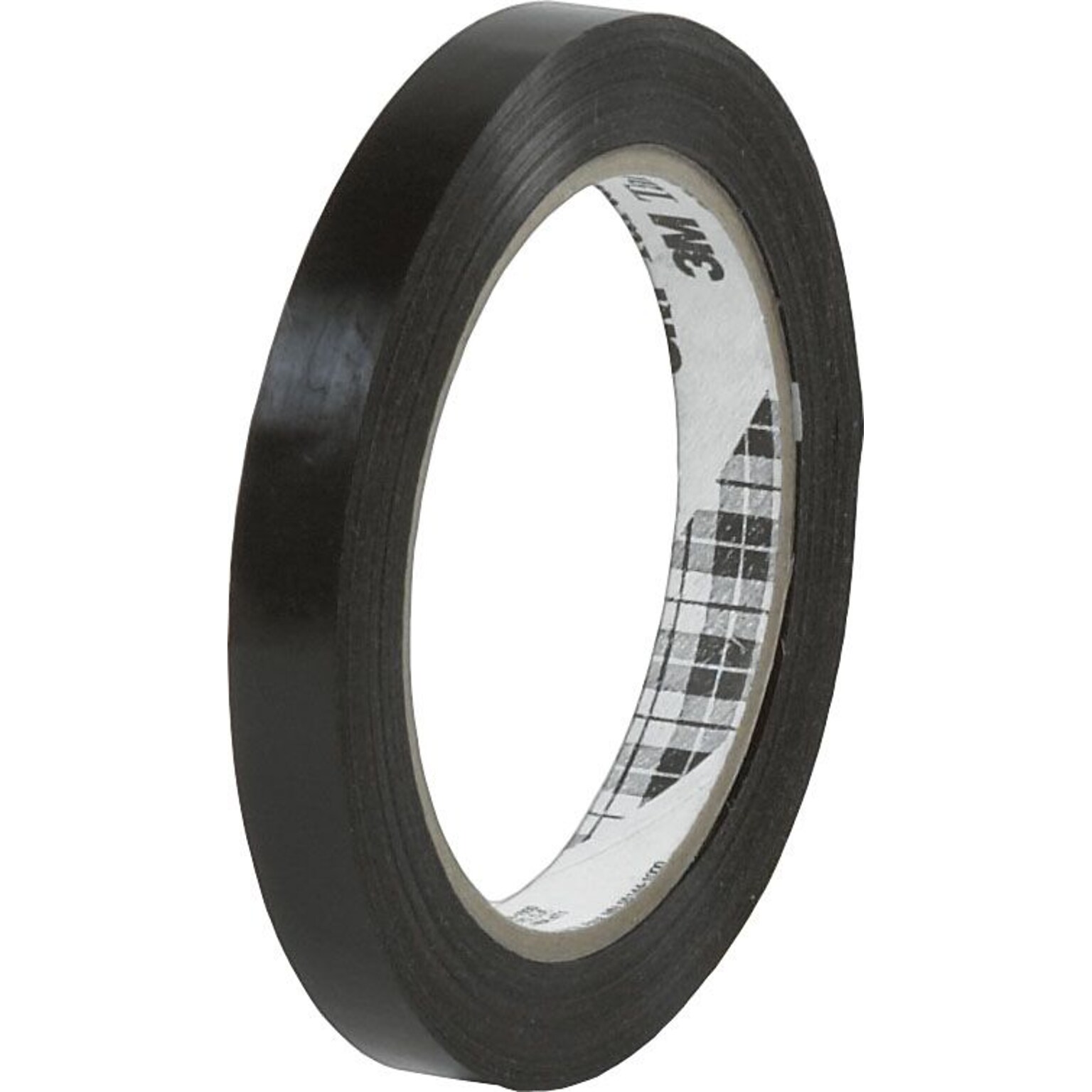 3M™ 860 Tensilized Poly Strapping Tape, 1/2 x 60 yds., Black, 144/Case