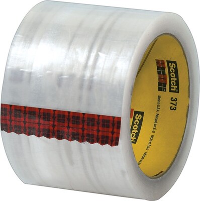 Scotch® #373 Hot Melt Packing Tape, 3x55 yds., Clear, 24/Case