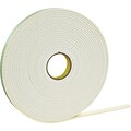 3M™ 4466 Double Sided Polyethylene Foam Tape, 1/2 x 36 yds., White, 18/Case