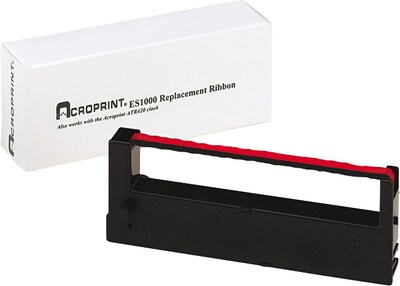 Acroprint® Time Clock Ribbons, Replacement Ribbon for ES1000, Red/Black