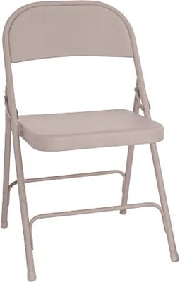 Alera Folding Chairs, Steel, Tan, Seat: 15 3/4W x 15 1/2D, Back: 18W x 13 1/2H