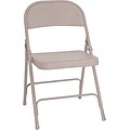 Alera Folding Chairs, Steel, Tan, Seat: 15 3/4W x 15 1/2D, Back: 18W x 13 1/2H