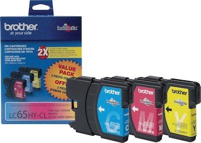 Brother LC653PKS Cyan/Magenta/Yellow High Yield Ink Cartridge,   3/Pack