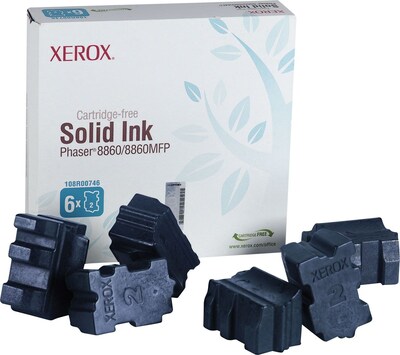 Xerox 108R00746 Cyan Standard Yield Ink Cartridge, 6/Pack