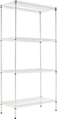 Alera® Industrial Wire Shelving Starter Set, 36Wx18D, Silver