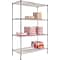 Alera® Industrial Wire Shelving Starter Set, 48Wx18D, Silver