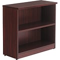 Alera Valencia 29.5H 2-Shelf Bookcase with Adjustable Shelf, Mahogany Laminated Wood (ALEVA633032MY