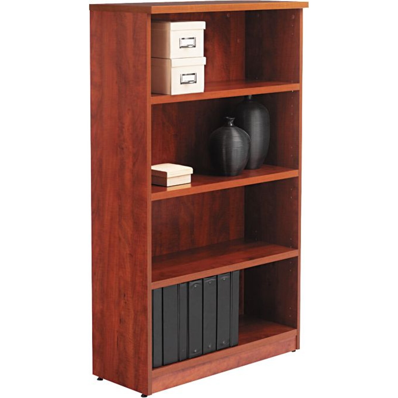 Alera®Valencia Series Bookcase Storage System, 4-Shelf, Medium Cherry