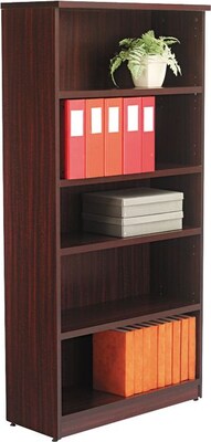 Alera® Valencia Series Bookcase Storage System, 5-Shelf, Mahogany