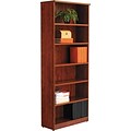 Alera® Valencia Series Bookcase Storage System, 6-Shelf, Medium Cherry