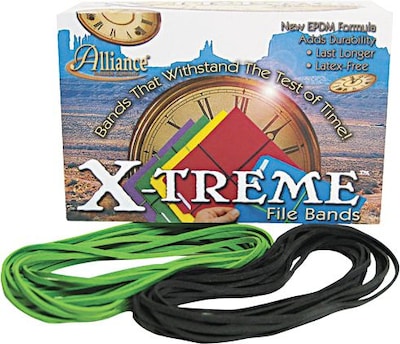 Alliance® X-Treme File Bands; #117B (7” X 1/8”), Black, 1 lb. Box