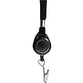 Advantus 36 Lanyard With Retractable ID Reel and Badge Clip, Black, 12/Pack (AVT75549)