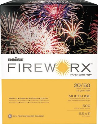 Fireworx Color Copy/Laser Paper, Pumpkin Glow, 20lb, Letter, 500 Sheets