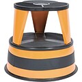 Cramer® 14H x 15 5/8(Dia) Original Kik-Step Two-Step Steel Stool, Orange