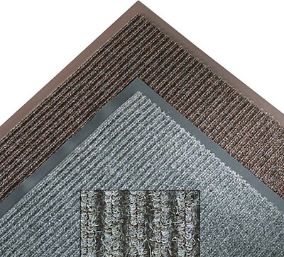 Crown Needle-Rib? Polypropylene Wiper/Scraper Mat, 120L x 36W, Brown