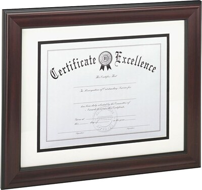 Dax Rosewood Document Frame, Wall-Mount, Wood, 11 x 14
