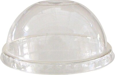 Eco-Products® Compostable Corn Plastic Cold Cup Lid, Dome Shape, Clear, 1000/Carton