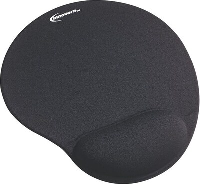 Innovera® Mouse Pad with Gel Wrist Pad;  Black