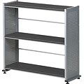 Safco Eastwinds™ Accent Shelving With 3-Shelves, 31 x 31 1/4 x 11, Anthracite/Metallic Gray
