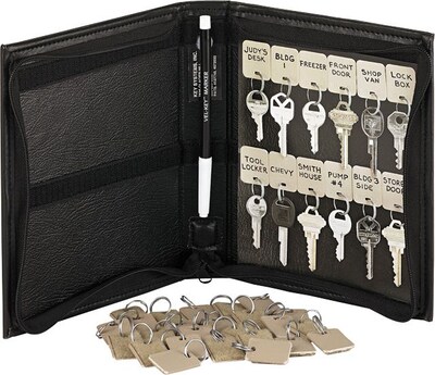 SecurIT® PMC04987 Black Security Backed Zippered Case, 24 Keys