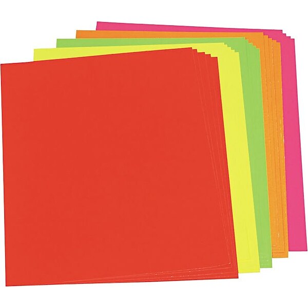 Pacon Neon Color Poster Board; 28 x 22, Green/Pink/Red/Yellow, 25/Ct