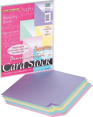 Pacon Reminiscence 65 lb. Cardstock Paper, 8.5 x 11, Assorted Brights, 50 Sheets/Pack (PAC109130)