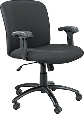 Safco Uber Fabric Computer and Desk Chair, Black (3491BL)