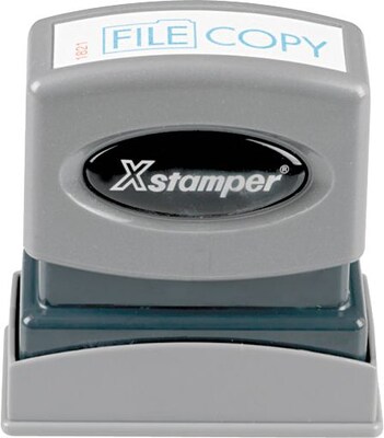 Xstamper® 1-Color Title Stamps, File Copy Light Blue
