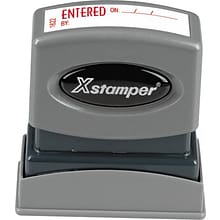 Xstamper 1-Color Title Stamps, ENTERED, Red (036023)