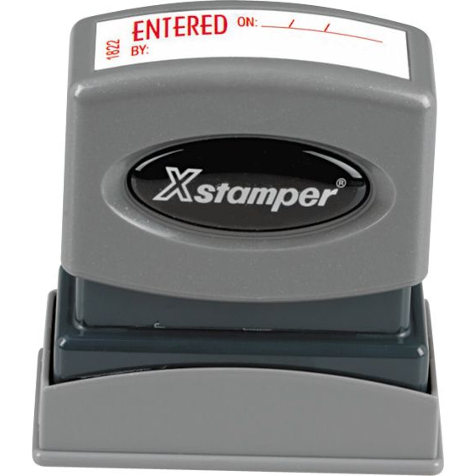 Xstamper 1-Color Title Stamps, ENTERED, Red (036023)