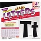 Trend Pin-up Ready Letters, 4", Pre-Punched, Black