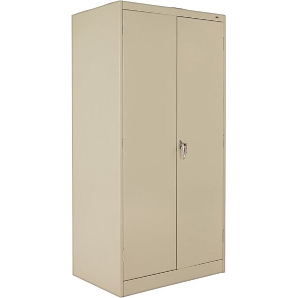 Tennsco® Standard Steel Storage Cabinet, Non-Assembled, 72Hx36Wx24D, Putty