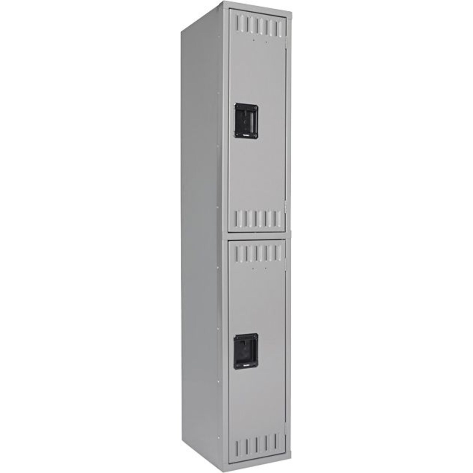 Tennsco Double-Tier Lockers, Single Unit, Medium Gray, 72H x 12W x 18D (DTS121836AMG)