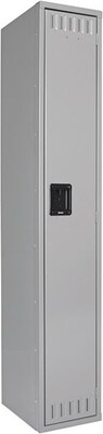 Tennsco Heavy Gauge Steel Single Tier Locker, 1 Wide, Medium Grey (STS121872AMG)