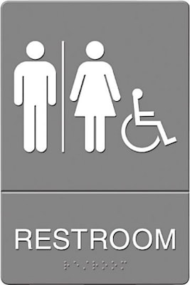 U.S. Stamp & Sign Headline ADA RESTROOM Sign, 6 x 9 (UST4811)